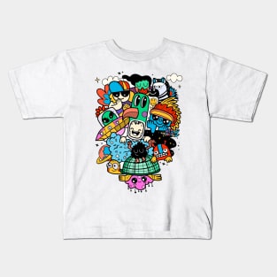 crazy monster group Kids T-Shirt